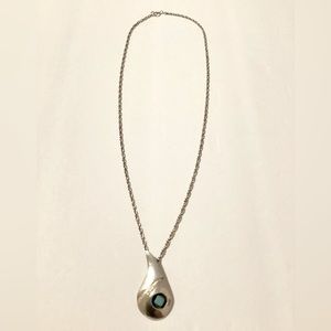 Women’s or Mens Zuni stamped EG (Elliot Gasper) 18” inch tear drop necklace